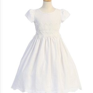 Swea Pea & Lilli Cotton Eyelet w/ Lace Detail Dress
